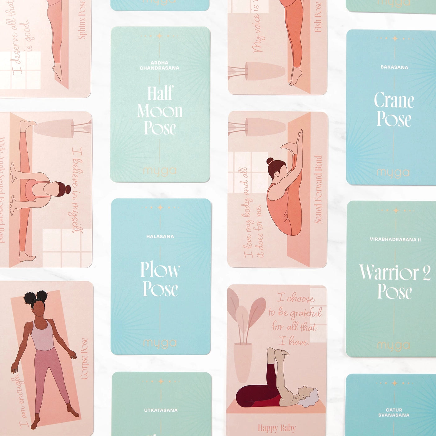 Mini Affirmation Yoga Pose Cards
