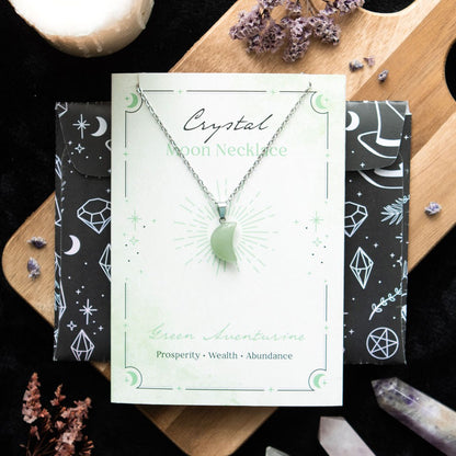Moon Necklace on Greeting Card