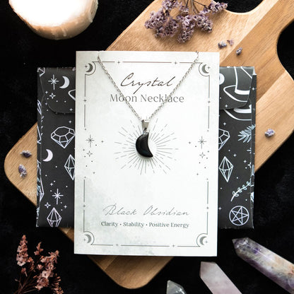 Moon Necklace on Greeting Card