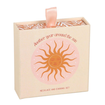 Sun Earring and Necklace set