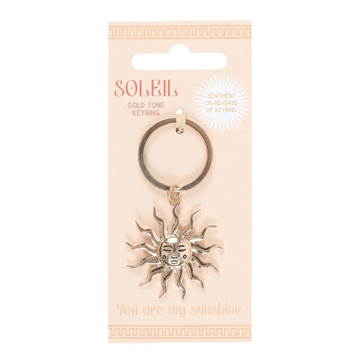 Gold Sun Keyring 'You Are My Sunshine'